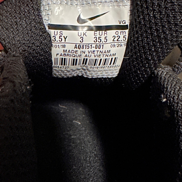 Youth Nike Fastflex Vapor Baseball Softball Cleats Unisex Size 3.5Y Black/White - Picture 4 of 7